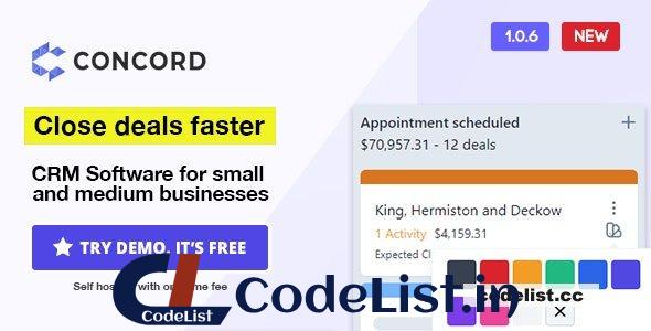 Concord v1.0.6 – Deals Management CRM