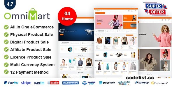 OmniMart v5.0 – eCommerce CMS – Laravel eCommerce script – nulled