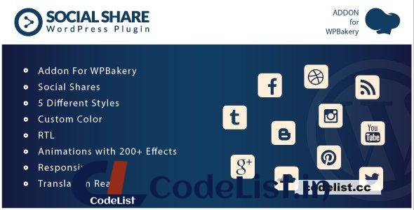 Social Share v1.0 – Addons for WPBakery Page Builder WordPress Plugin