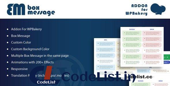 Box Message v1.0 – Addons for WPBakery Page Builder WordPress Plugin