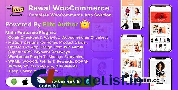 Rawal v3.1.0 – Ionic Woocommerce & Flutter Woocommerce Full Mobile Application Solution with Setting Plugin