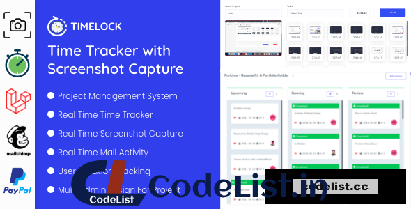 Timelock v1.5 – Project Management System With Screenshot Capture