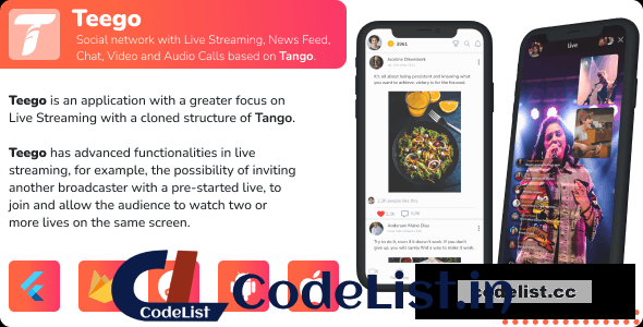 Teego (iOS and Android) v1.0 – Live Streaming with up to 4 participants, Feed, Paid calls and Payouts