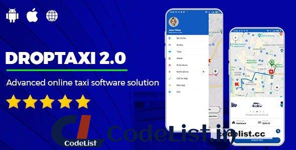 Droptaxi v2.0 – white label taxi app software script