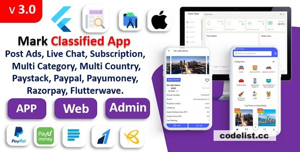 Mark Classified App v3.0 – Classified App – Multi Payment Gateways Integrated