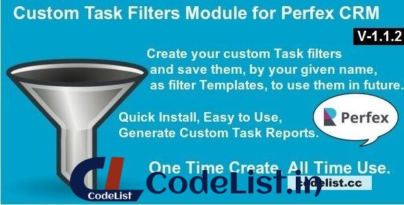 Custom Task Filters Module for Perfex CRM v1.1.2