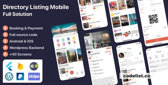 Listar FluxPro v1.2.5 – Flutter mobile directory listing & booking – WordPress Backend