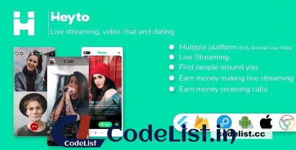 Heyto v1.0 – Live Streaming (iOS, Android and Web) Paid Video calls and Dating, Payouts with Admin Panel