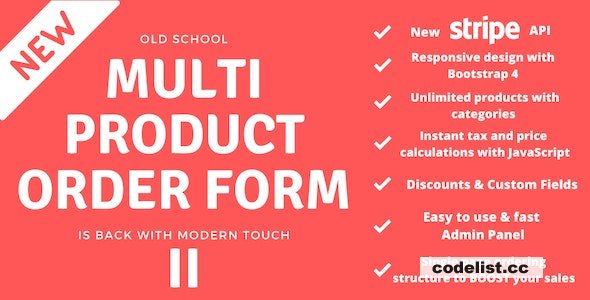 Multi Product Order Form 2 – v3.0