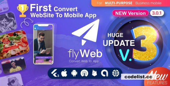 FlyWeb v3.0.5 – Web to App Convertor Flutter + Admin Panel – nulled