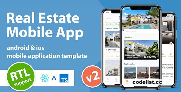 Real Estate Mobile App Template With React Native v6.0