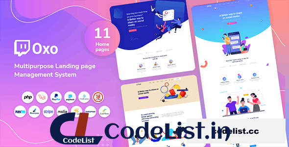 OXO v1.7 – Multipurpose Landing page CMS – nulled
