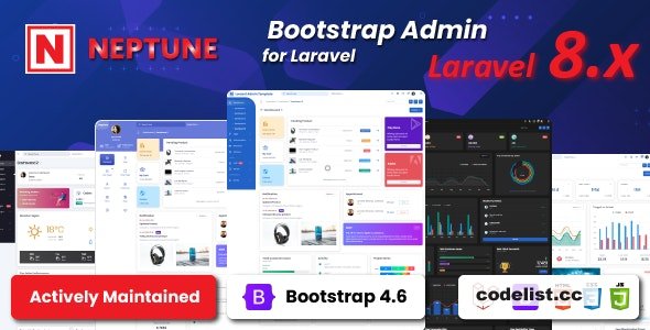 Neptune v1.0.12 – Laravel Admin UI Template