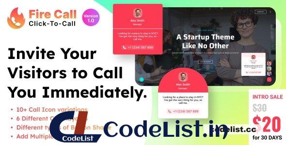 Fire Call v1.0 – WordPress Click-To-Call Button Plugin