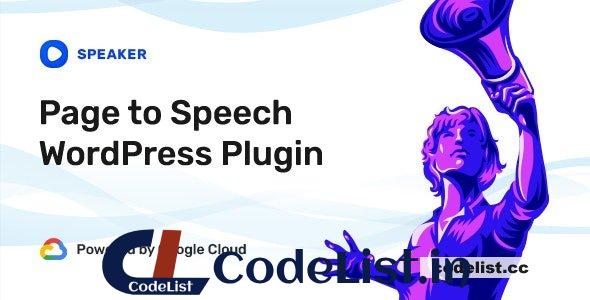 Speaker v4.1.2 – Page to Speech Plugin for WordPress