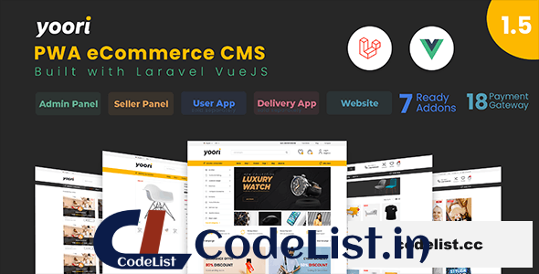 YOORI eCommerce v1.5.3 – Single & Multi-Vendor PWA Marketplace CMS – nulled