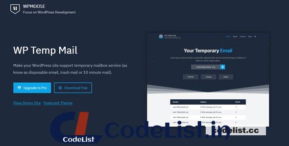 WP Temp Mail Professional 1.0.0