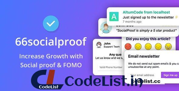 66socialproof v19.0.0 – Social Proof & FOMO Widgets Notifications (SAAS) – nulled