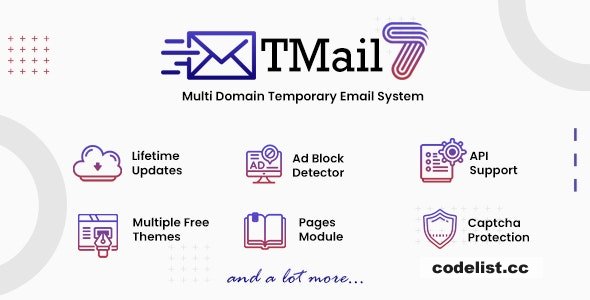 TMail v7.8.2 – Multi Domain Temporary Email System – nulled