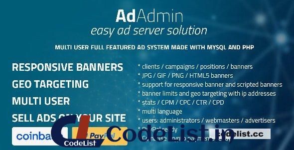 AdAdmin v3.995 – Easy full featured ad server