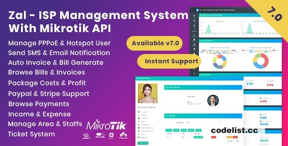 Zal v7.0 – ISP Management System With Mikrotik API – nulled