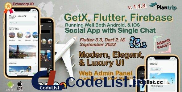 PlanTrip v1.1.3 – Social Flutter v.3.3 Full App with Chat | Web Admin Panel | Google Admob