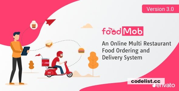 FoodMob v3.0 – An Online Multi Restaurant Food Ordering and Delivery System with Contactless QR Code Menu – nulled