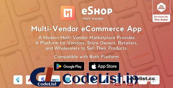 eShop v2.9.0 – Multi Vendor eCommerce App & eCommerce Vendor Marketplace Flutter App – nulled