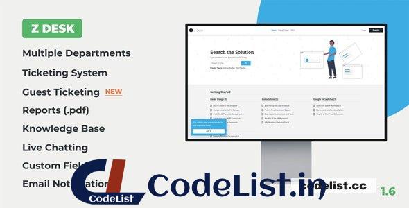 Z Desk v1.6 – Support Tickets System with Knowledge Base and FAQs – nulled