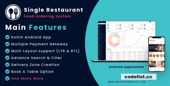 Single Restaurant v8.0 – Android User & Delivery Boy Apps With Laravel Admin Panel – nulled