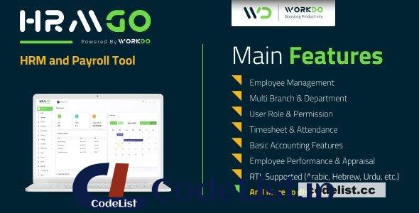 HRMGo v5.5 – HRM and Payroll Tool – nulled