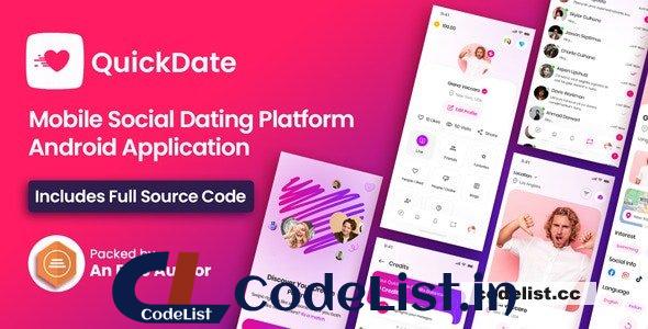 QuickDate Android v3.4 – Mobile Social Dating Platform Application