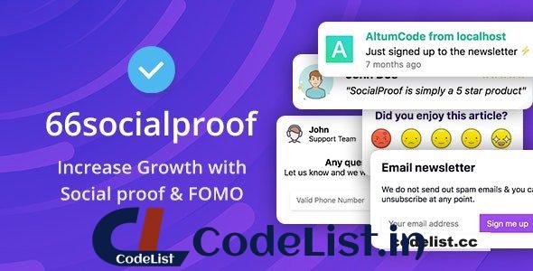 66socialproof v39.0.0 – Social Proof & FOMO Widgets Notifications (SAAS) – nulled