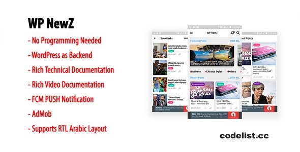 WP NewZ v1.7 – WordPress to Android News App
