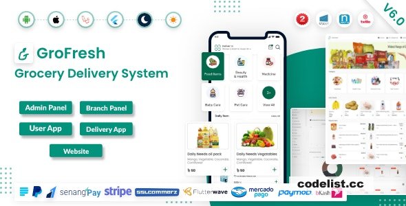 GroFresh v7.5 – (Grocery, Pharmacy, eCommerce, Store) App and Web with Laravel Admin Panel + Delivery App – nulled