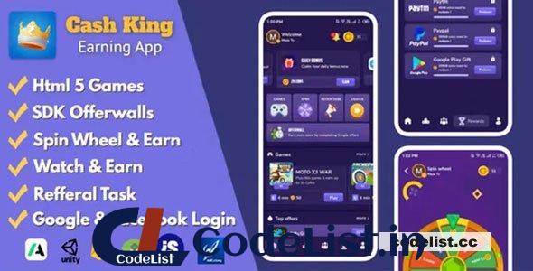 Cash King v8.0 – Android Earning App with Admin Panel – nulled