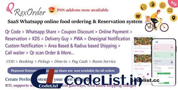 QrexOrder v3.2 – SaaS Restaurants / QR Menu / WhatsApp Online ordering / Reservation system – nulled