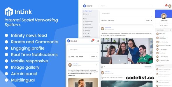 InLink v1.0 – Internal Social Networking System – nulled