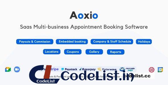 Aoxio v1.8 – SaaS Multi-Business Service Booking Software – nulled