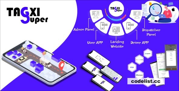 Tagxi Super v2.2 – Taxi + Goods Delivery Complete Solution