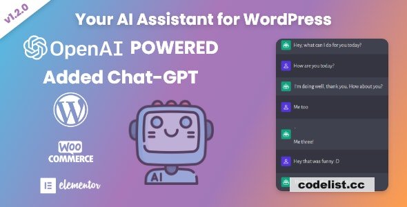 Your AI Assistant for WordPress v1.2.0 – Easy Use OpenAI Services