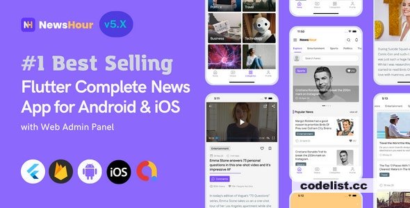 News Hour v5.0.8 – Flutter News App for Android & iOS with Admin Panel