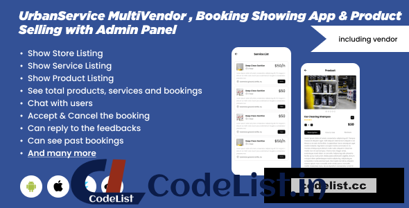 UrbanService v1.0 – Multipurpose User and Vendor Booking App