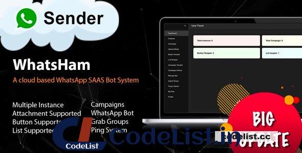 WhatsHam v2.0.5 – A cloud based WhatsApp SAAS System