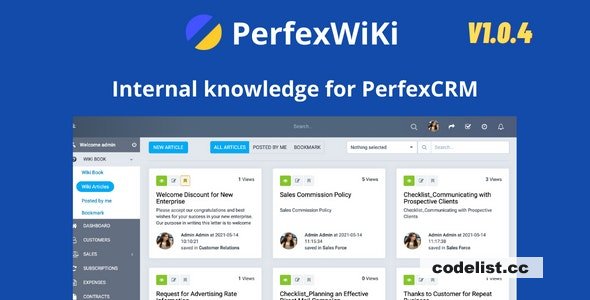 PerfexWiki v1.0.4 – Internal knowledge for Perfex CRM