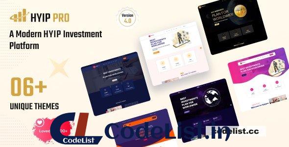 HYIP PRO v4.1 – A Modern HYIP Investmet Platform – nulled