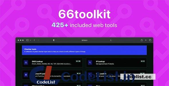 66toolkit v29.0.0 – Ultimate Web Tools System (SAAS) – nulled