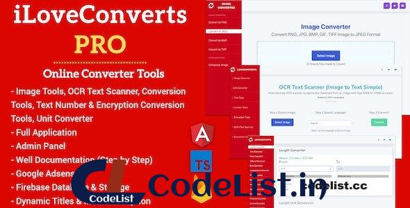 [All in One] iLoveConverts PRO – Online Converter Tools Full Production Ready App with Admin Panel – 7 January 2023