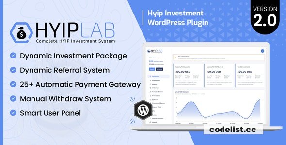 HYIPLab v2.1 – HYIP Investment WordPress Plugin