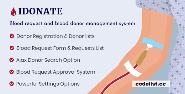 IDonatePro v4.1.1 – Blood Donation, Request And Donor Management WordPress Plugin